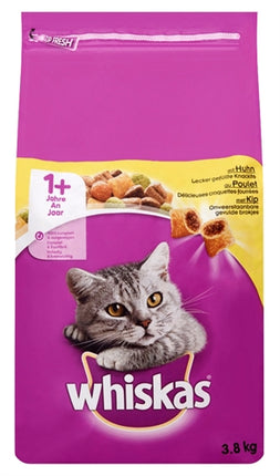 Whiskas Droog Adult Kip 3,8 Kg