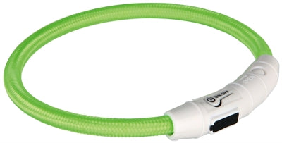 Trixie Lichtgevende Halsband Hond Flash Usb Tpu / Nylon Groen 45X0,7 Cm