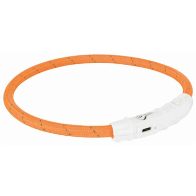 Trixie Lichtgevende Halsband Hond Flash Usb Tpu / Nylon Oranje 35X0,7 Cm