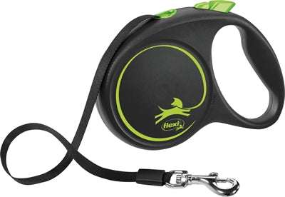 Flexi Rollijn Black Design Tape Groen  L 5 Mtr Tot 50 Kg