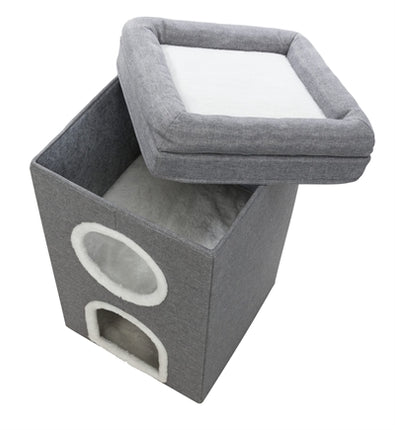 Trixie Krabpaal Cat Tower Saul Grijs 39X39X64 Cm