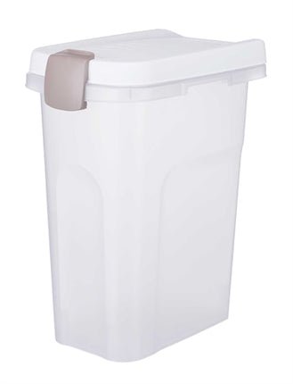 Trixie Voerton Luchtdicht Afsluitbaar Kunststof Transparant Wit / Wit 40 Ltr 26,5X44,5X61,5 Cm