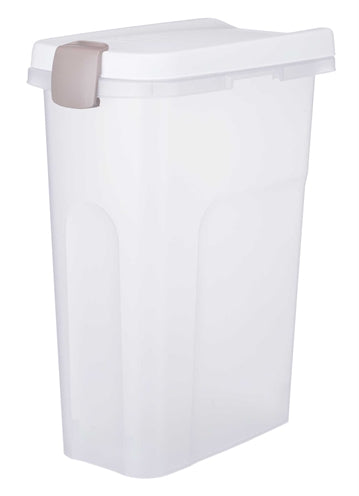 Trixie Voerton Luchtdicht Afsluitbaar Kunststof Transparant Wit / Wit 40 Ltr 26,5X44,5X61,5 Cm
