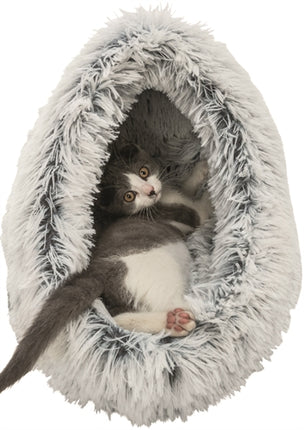 Trixie Kattenmand Iglo Harvey Grijs / Wit-Zwart 41X35X26 Cm