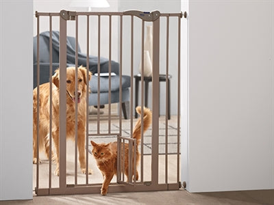 Savic Dog Barrier Afsluithek Met Kleine Deur Grijs 74-84X107 Cm
