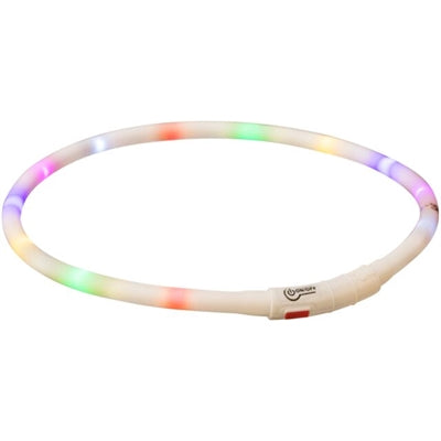 Trixie Lichtgevende Halsband Hond Usb Siliconen Oplaadbaar Meerkleurig 65X1,6 Cm