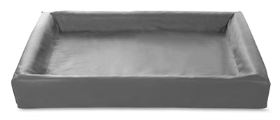 Bia Bed Kunstleer Hoes Hondenmand Grijs Bia-2 60X50X12,5 Cm