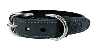 Sazzz Halsband Hond Nomad Vintage Leer Antraciet 32-39X2 Cm