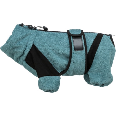 Trixie Badjas / Huisoverall Badstof Petrol 30 Cm