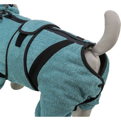 Trixie Badjas / Huisoverall Badstof Petrol 30 Cm