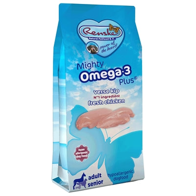 Renske Mighty Omega Plus Adult / Senior Kip/Rijst Hypoallergeen 6,5 Kg