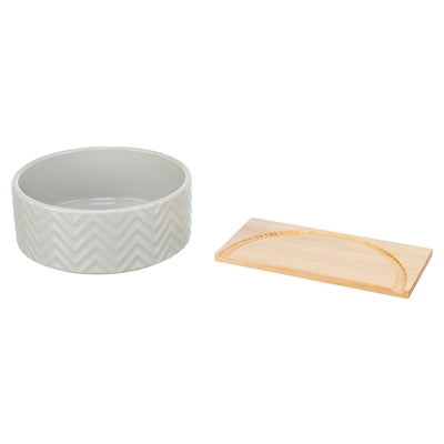 Trixie Zandbad Met Platform Degoes / Hamsters Keramiek / Hout 24X24 Cm 25X9 Cm