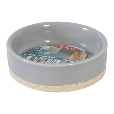 Zolux Olaria Voerbak Keramiek Grijs 12 Cm 300 Ml