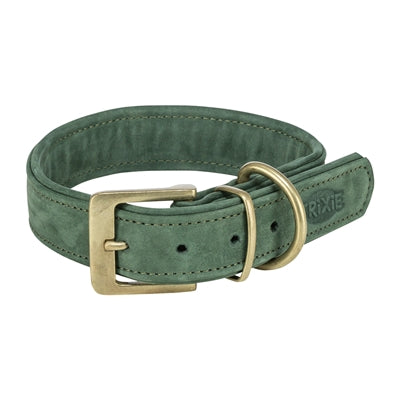 Trixie Halsband Hond Pure Leer Saliegroen L 47-54X4 Cm