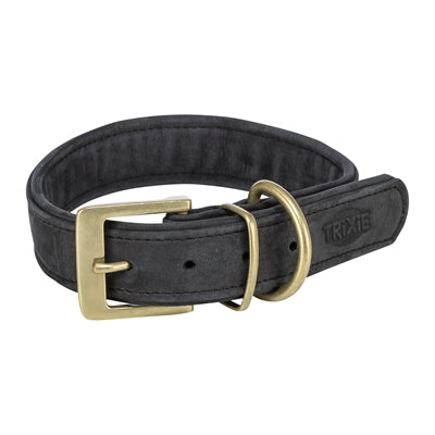 Trixie Halsband Hond Pure Leer Zwart L-Xl 52-63X4 Cm