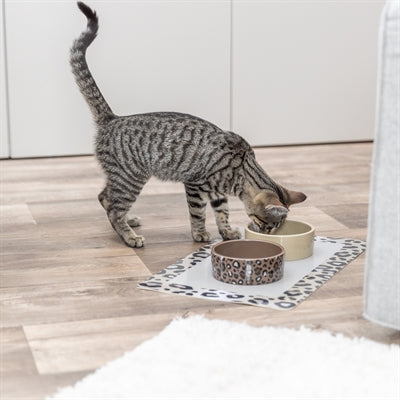 Trixie Voerbak / Drinkbak Leo Kat Keramiek Panterprint Assorti 300 Ml 12 Cm