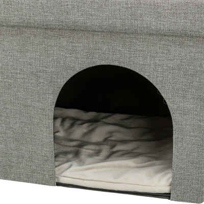 Trixie Kattenmand / Kattenhuis Kimy Soft 2 Verdiepingen Lichtgrijs 76X37X72  Cm