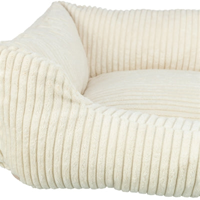 Trixie Vital Hondenmand Jonna Hoekig Ribfluweel Creme 100X70 Cm