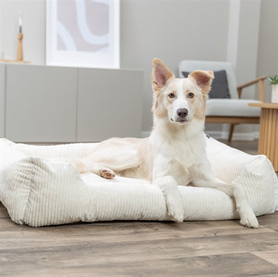Trixie Vital Hondenmand Jonna Hoekig Ribfluweel Creme 100X70 Cm