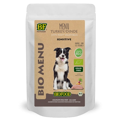 Bf Petfood Organic Hond Kalkoen Menu Pouch 15X150 Gr